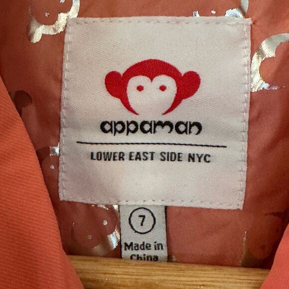 Appaman Pink Trench Coat sz 7 Girls Double Breasted Belted Coat - Picture 4 of 7